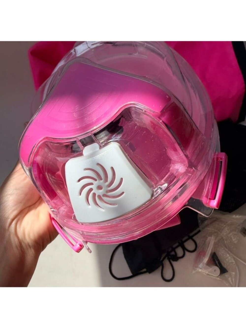 Ninja Shark Electra Full Face Snorkel Mask Pink Dry Bag Accessories - Picture 3 of 14